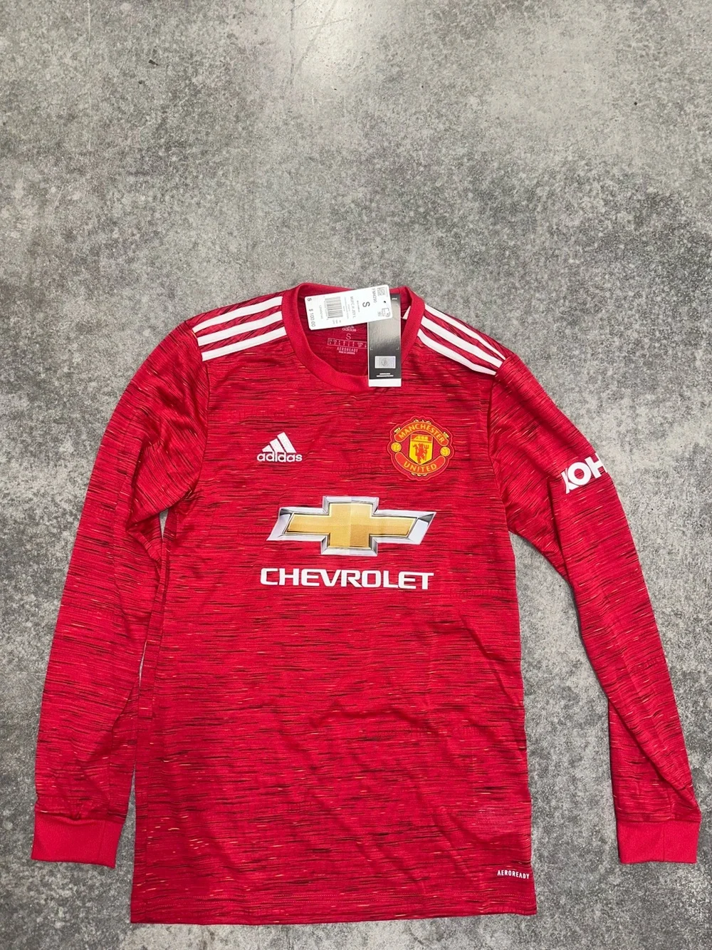 Adidas Manchester United Home Long Sleeve Jersey FM4290. Adult Size: Small